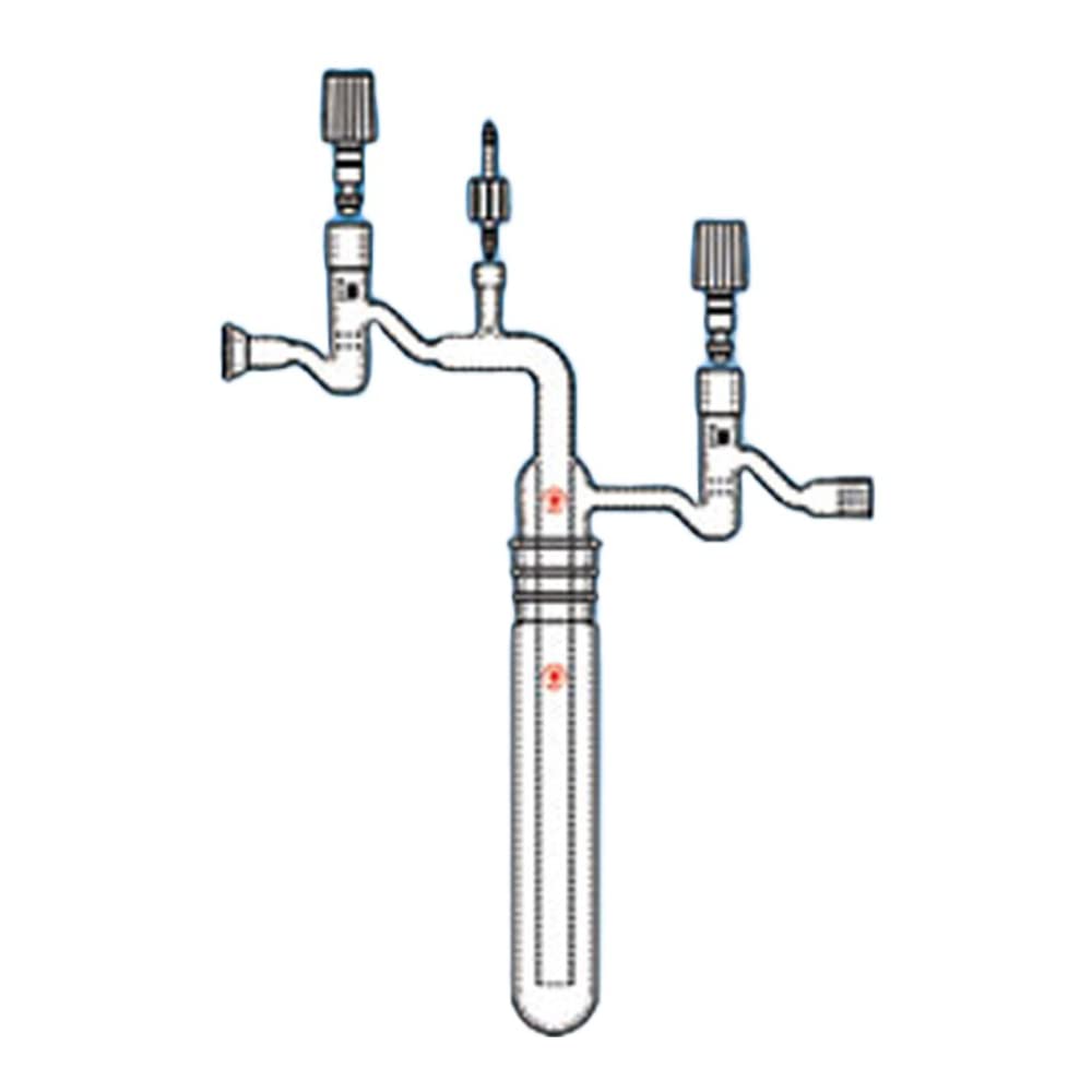 High-Quality 8773-23 Vacuum Trap with Valved 45/50 Joint & Bottom Tube - Ideal for Chemistry Labs & Scientific Experiments