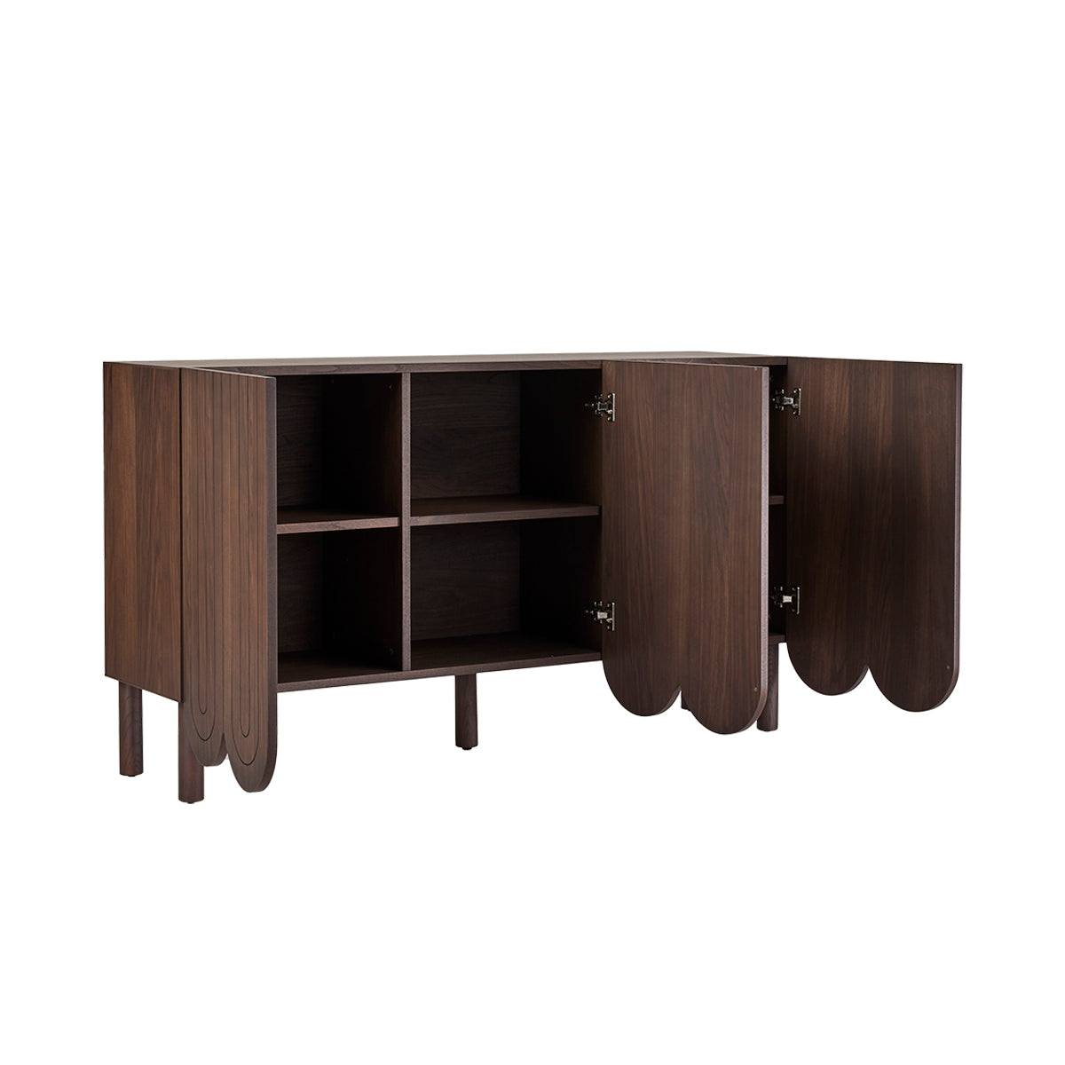 Dune Rise Buffet Unit - Modern Sideboard Cabinet for Dining Room, Living Room & Entryway Storage | Stylish Home Decor Furniture for Small Spaces