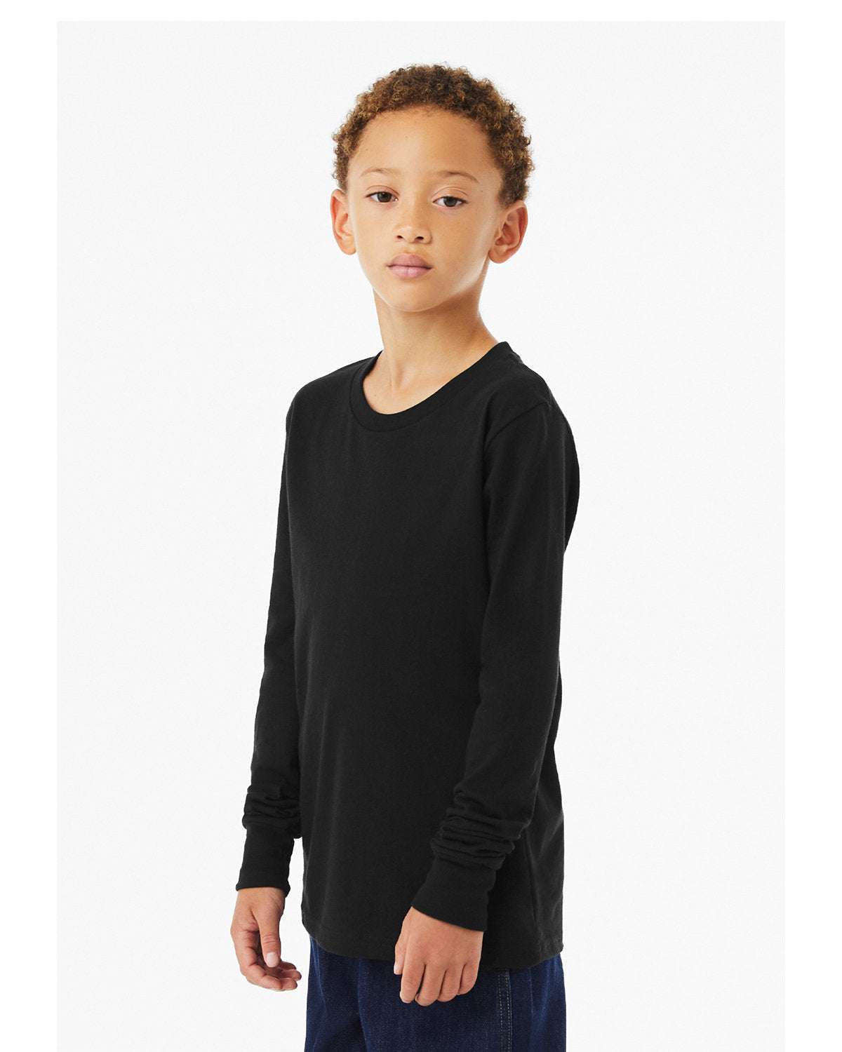 Bella + Canvas 3501YCV Youth Heather CVC Long Sleeve T-Shirt - Soft Comfortable Cotton Blend Tee for Kids - Perfect for School, Playdates & Everyday Wear