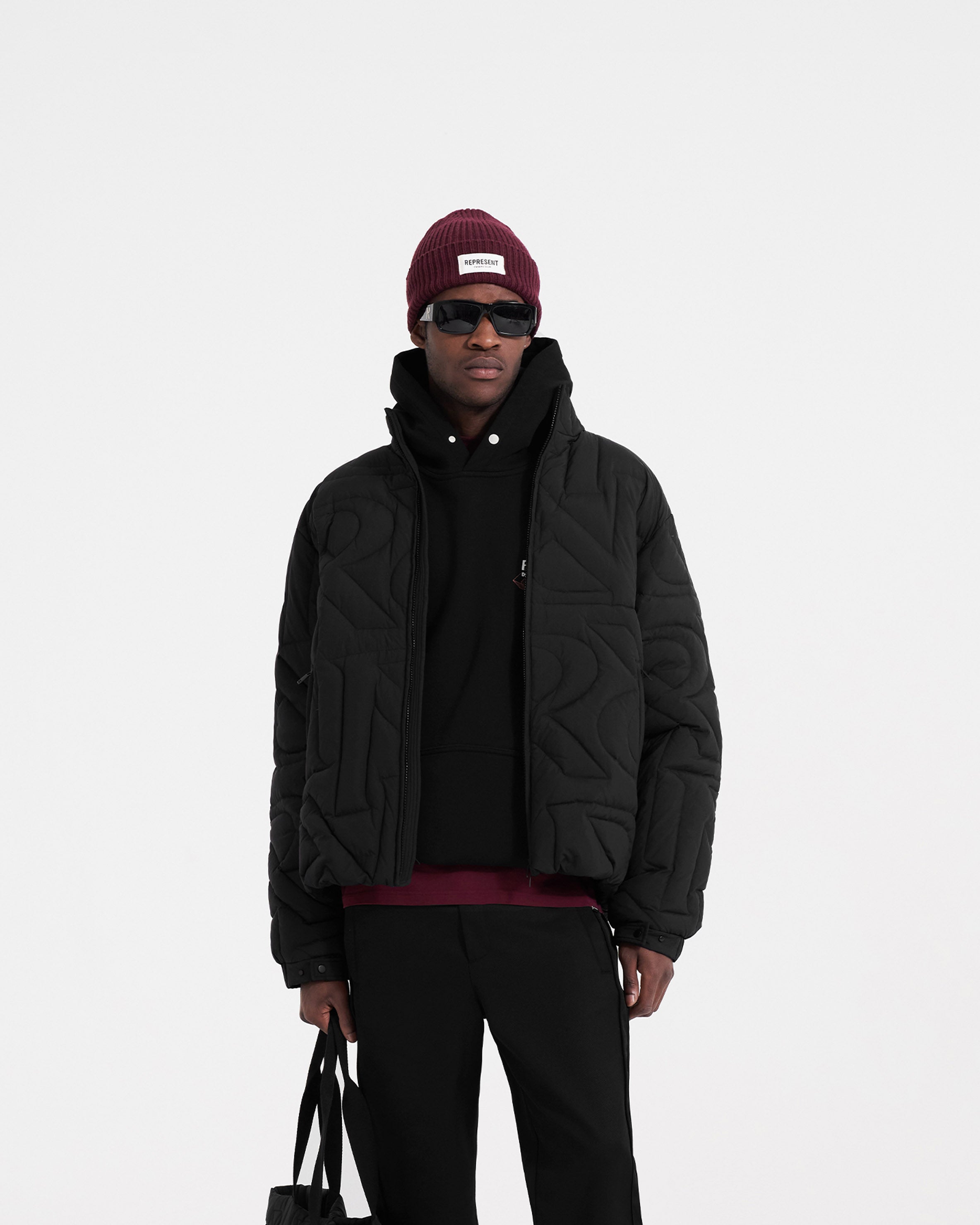 Initial Puffer Jacket - Black | Lightweight Winter Coat for Men & Women | Perfect for Outdoor Activities, Travel & Cold Weather