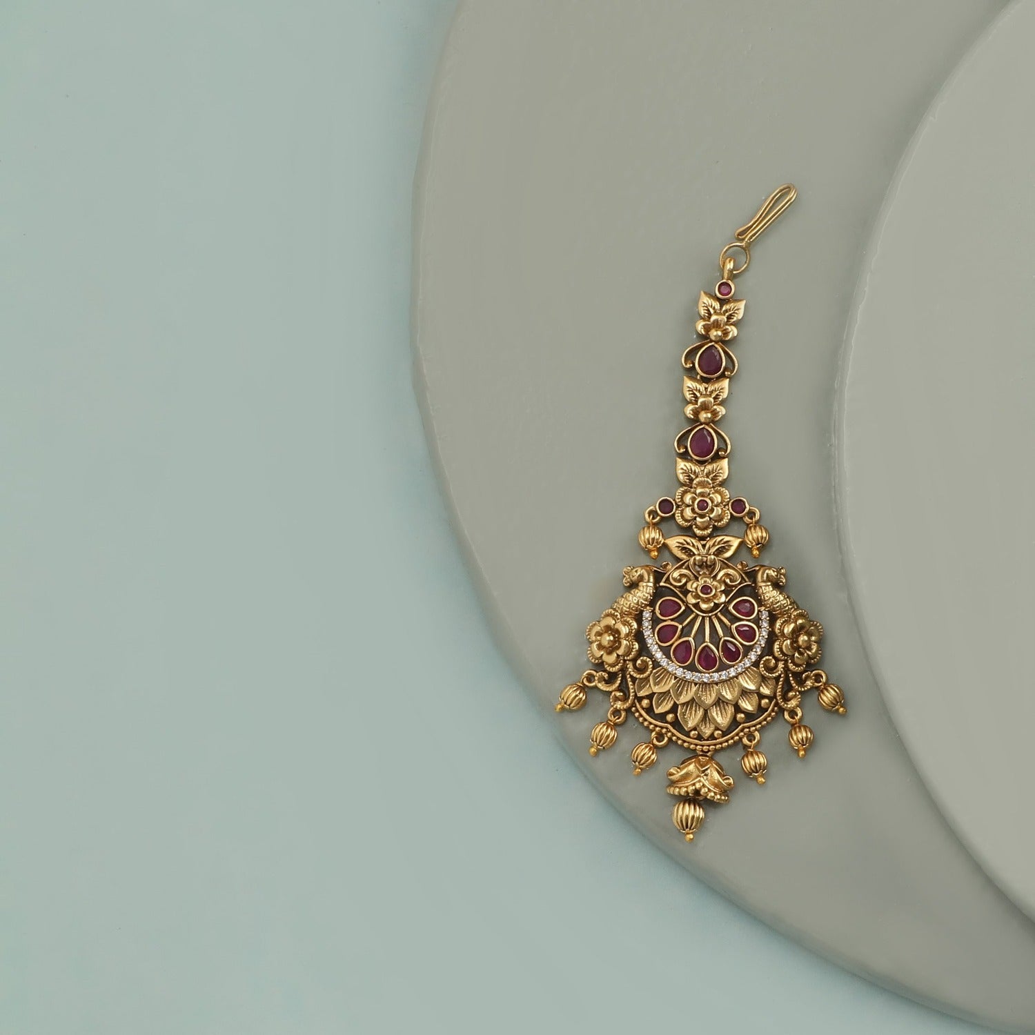 Authentic Antique Maang Tika Headpiece - Traditional Indian Forehead Jewelry for Weddings & Festivals - Perfect for Bridal, Cultural Events & Ethnic Fashion