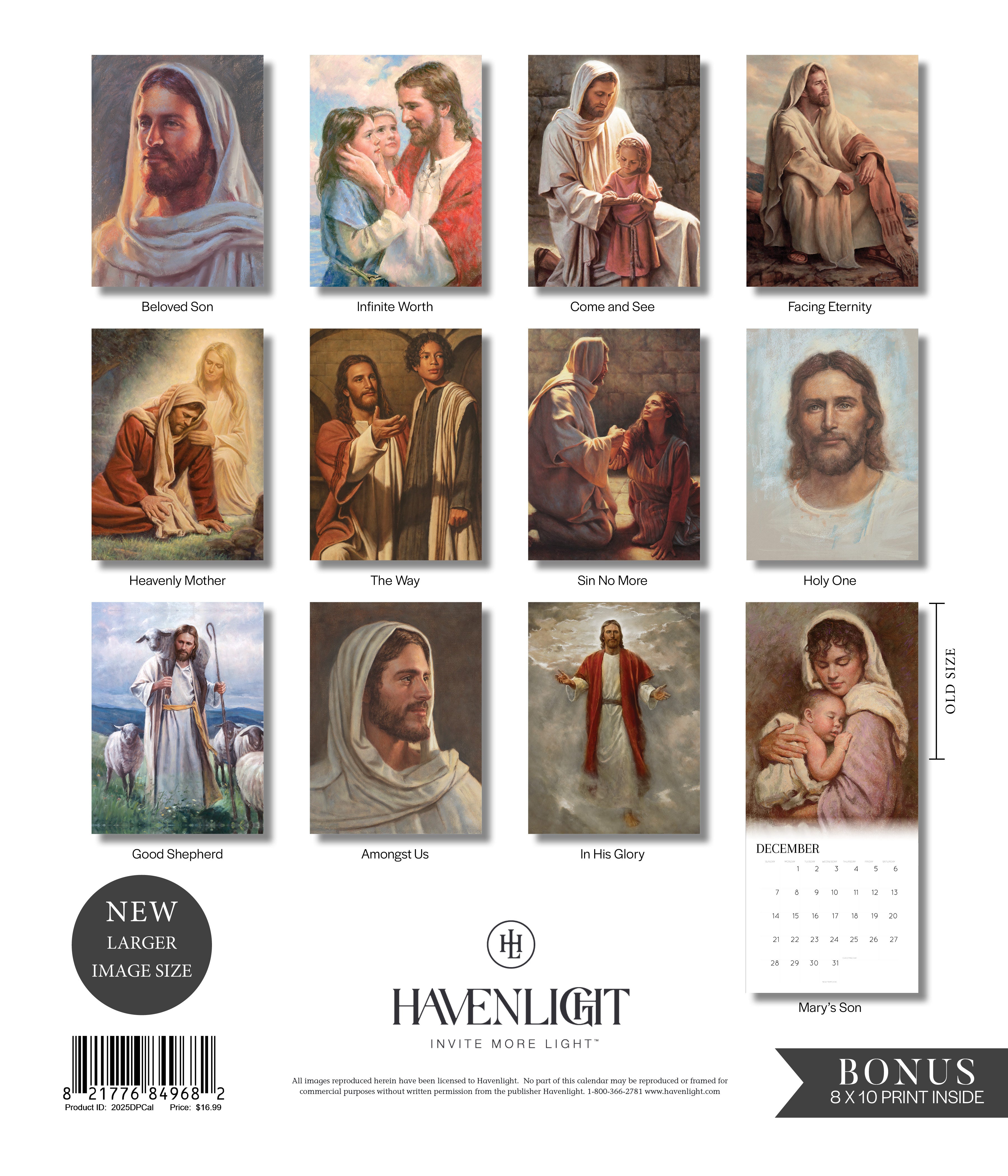 2025 Del Parson Wall Calendar - Premium 12-Month Large Print Planner with Spiral Binding | Perfect for Home, Office & School Organization & Gift Giving