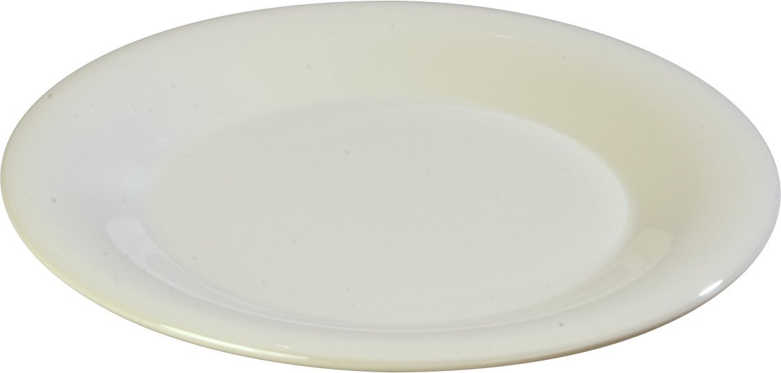 Carlisle 3301242 Sierrus 9-Inch Wide Rim Melamine Dinner Plates - Durable & Stylish Bone White Plates (Pack of 24) - Perfect for Restaurants, Catering, Outdoor Dining & Party Settings