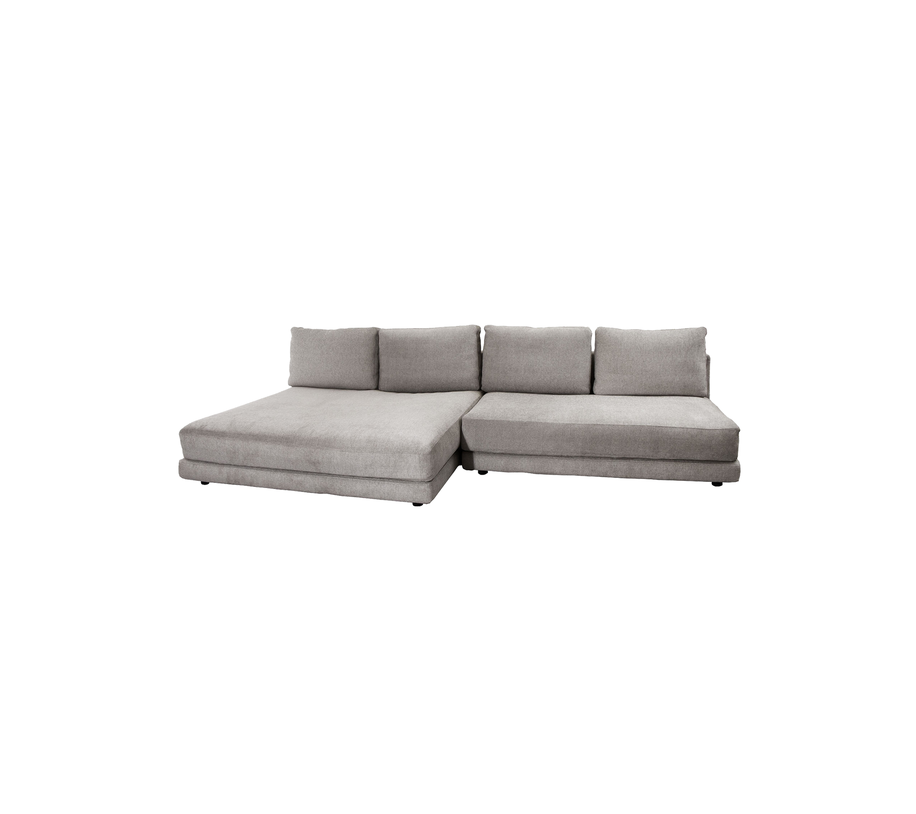 2 Seater Sofa with Double Daybed - Convertible Right Arm Loveseat for Small Spaces, Living Room, Guest Room & Home Office | Comfortable Modern Furniture for Apartments & Dorm Rooms