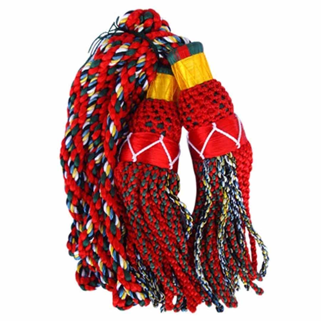 Royal Stewart Silk Bagpipe Cord - Premium Quality for Scottish Bagpipes, Pipe Bands & Traditional Celtic Performances