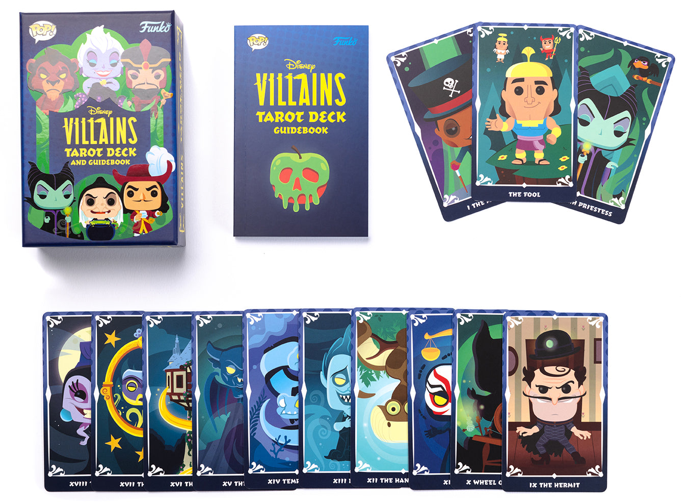Funko Disney Villains Tarot Deck with Guidebook - Premium Collectible Card Set for Fortune Telling, Game Nights & Disney Fan Gifts