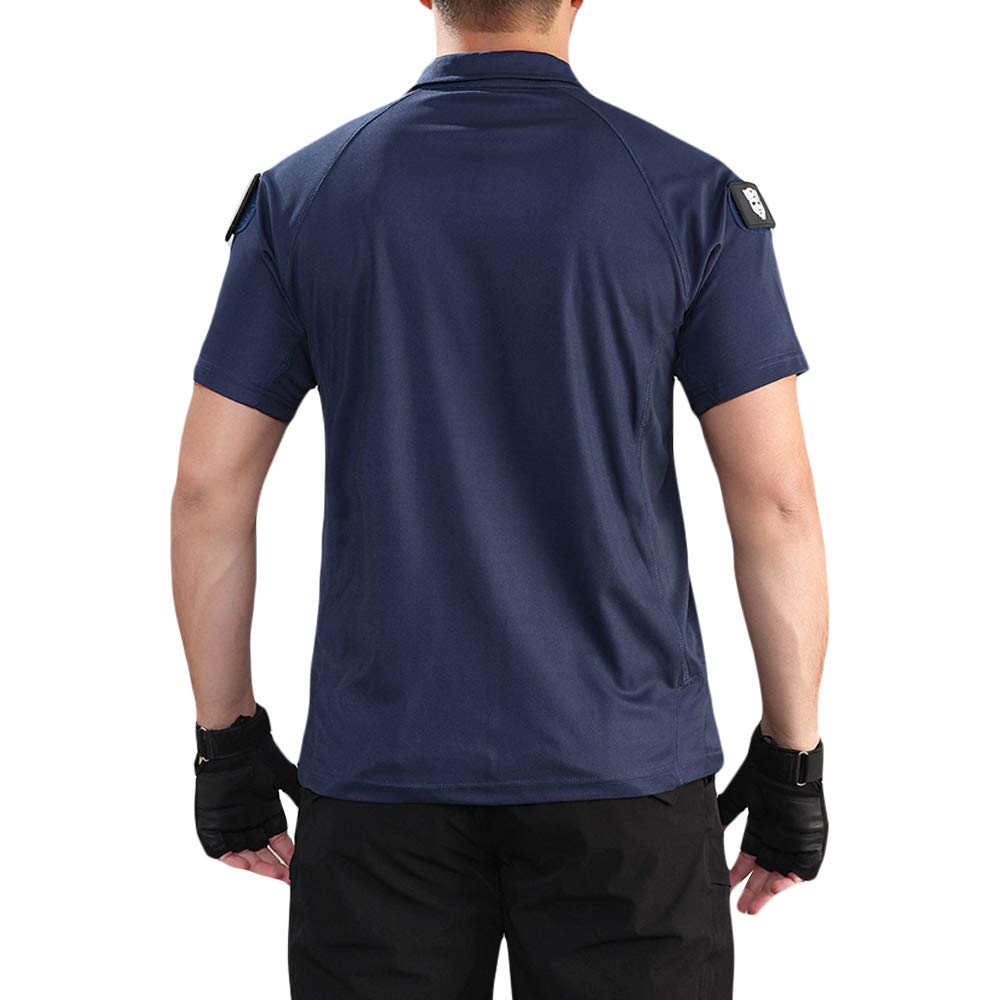 FTIMILD Men's Tactical Shirt - Quick-Dry Moisture Wicking Short Sleeve Polo T-Shirt for Outdoor, Hiking, Camping & Tactical Operations