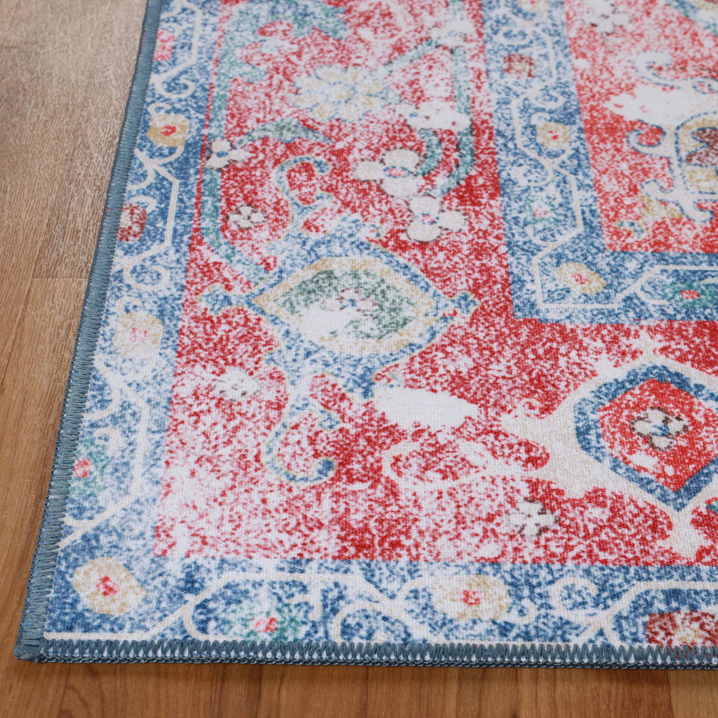 Tanager Rustic Non-Slip Machine Washable Indoor Area Rug & Runner Rug - Perfect for Living Room, Bedroom, or Hallway Decor