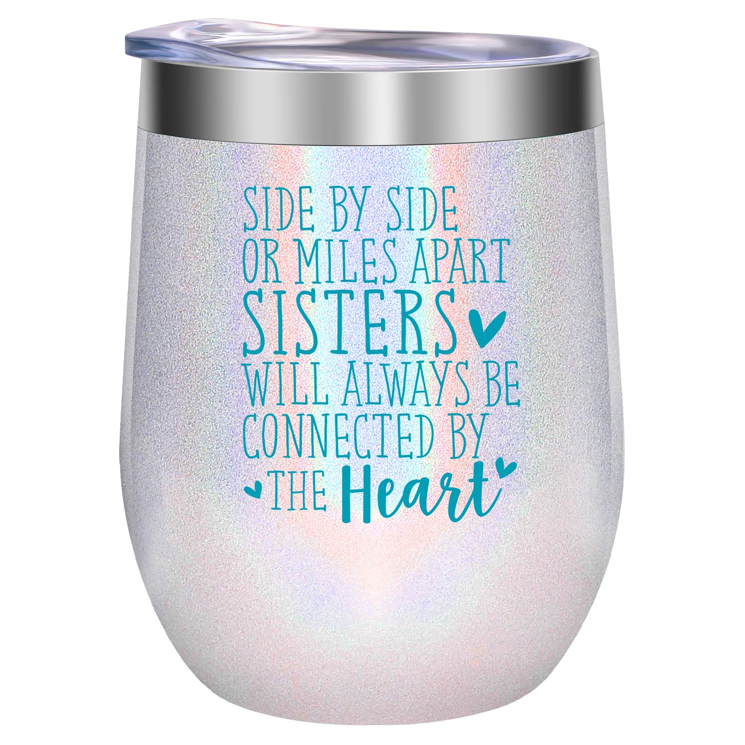 Funny Sister Wine Tumbler Cup - Perfect Christmas & Birthday Gift for Sisters, Little/Big Sisters & Sisters-in-Law - Long Distance Gifts - Ideal for Wine Lovers, Family Gatherings & Special Occasions