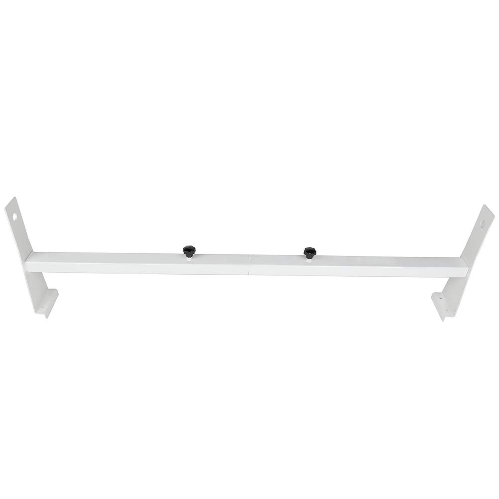 Heavy-Duty Adjustable Van Ladder Rack - 2 Bars Roof Rack for Chevy Express 2500, Dodge, Ford E-250/350 & GMC Savana - Universal Fit with Rain Gutters - Durable Steel Construction for Pickup Trucks - Perfect for Construction, Roofing & Cargo Transport