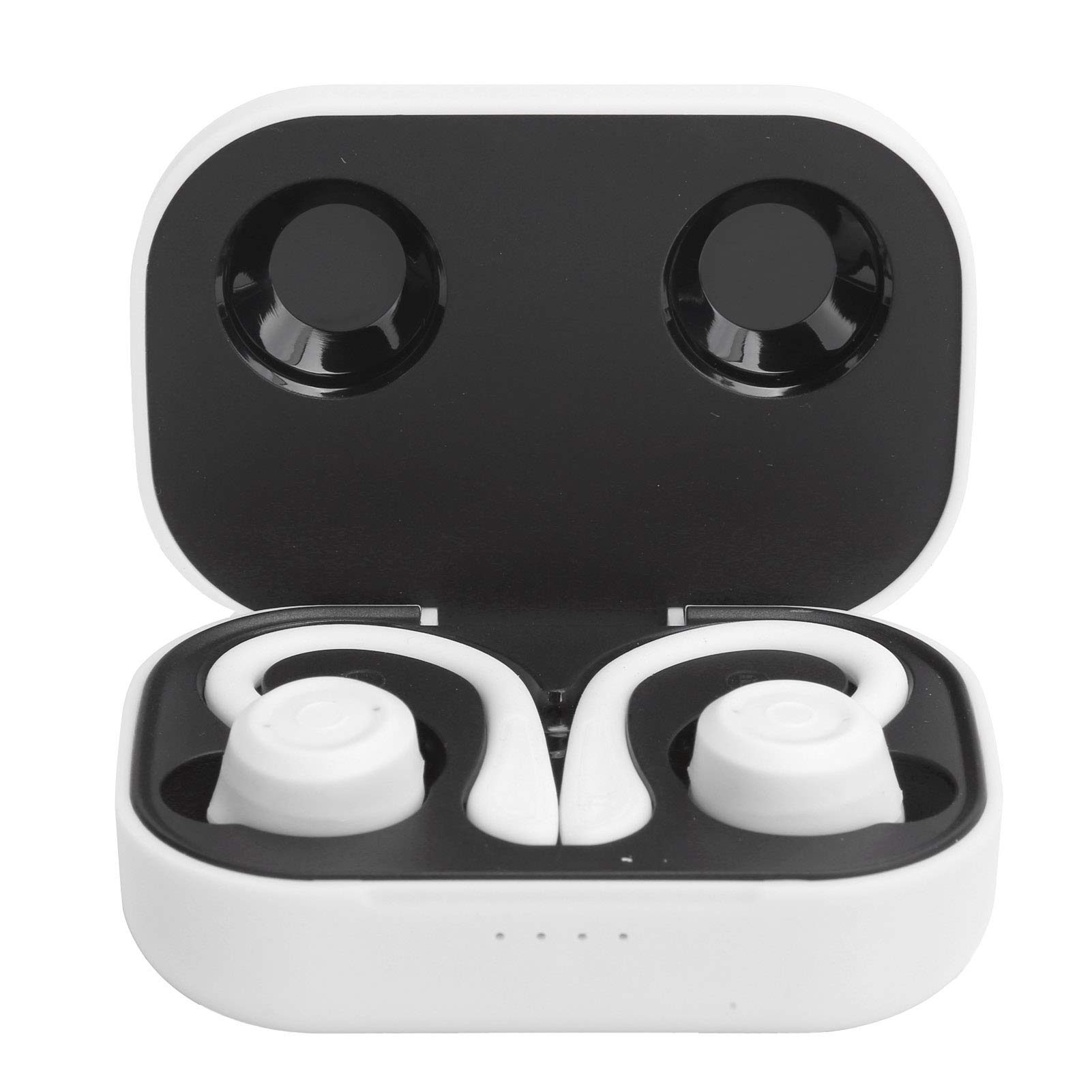 Wireless Bluetooth 5.0 Earbuds with Secure Ear Hooks - 28H Battery Sports Headphones, Sweatproof Gym Earphones with Mic & Charging Case - Ideal for Running, Workouts & Fitness (Pure White)