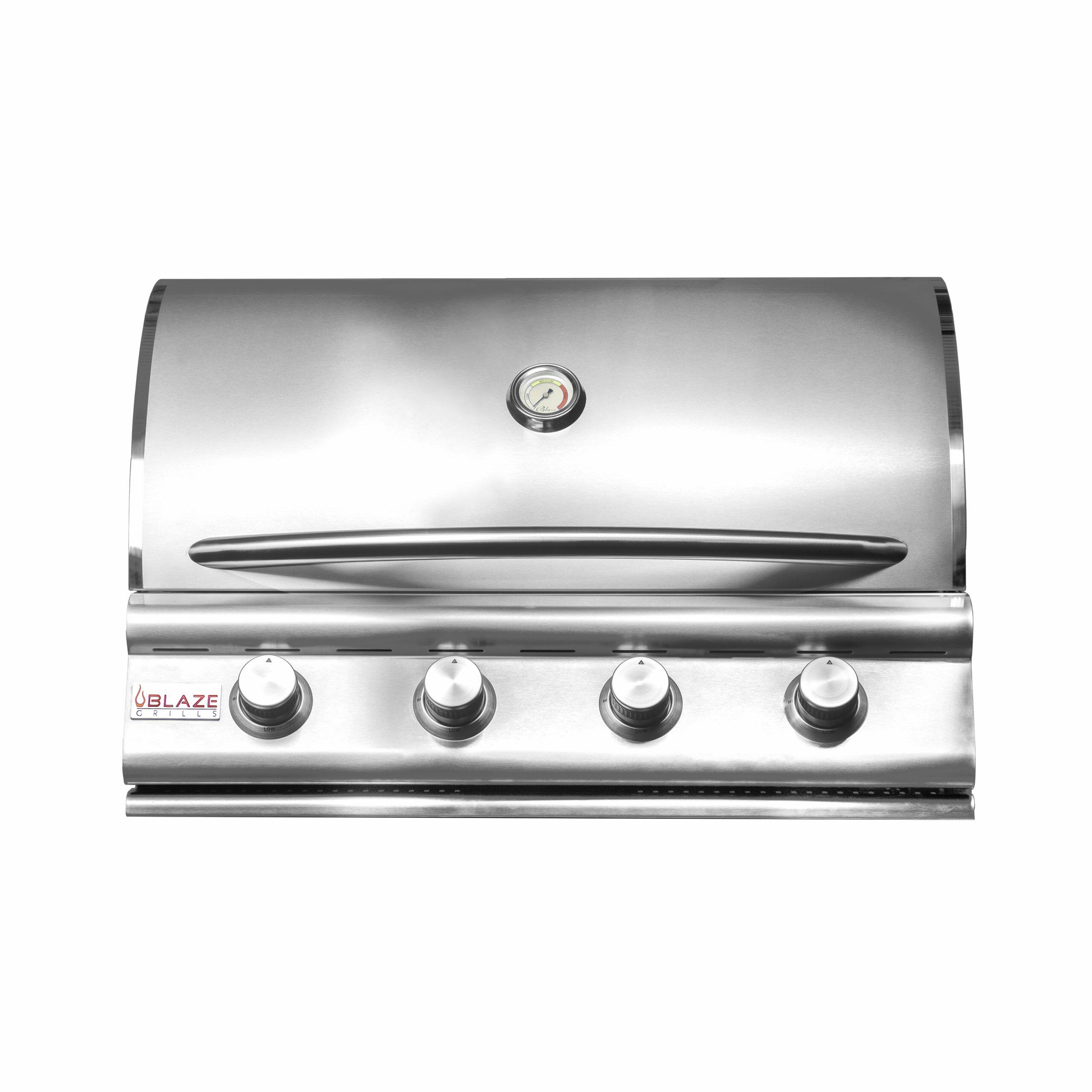 Blaze Grills BLZ4LBMNG Prelude LBM 32 4-Burner Natural Gas Grill for Outdoor Cooking, Backyard BBQs, and Patio Entertaining