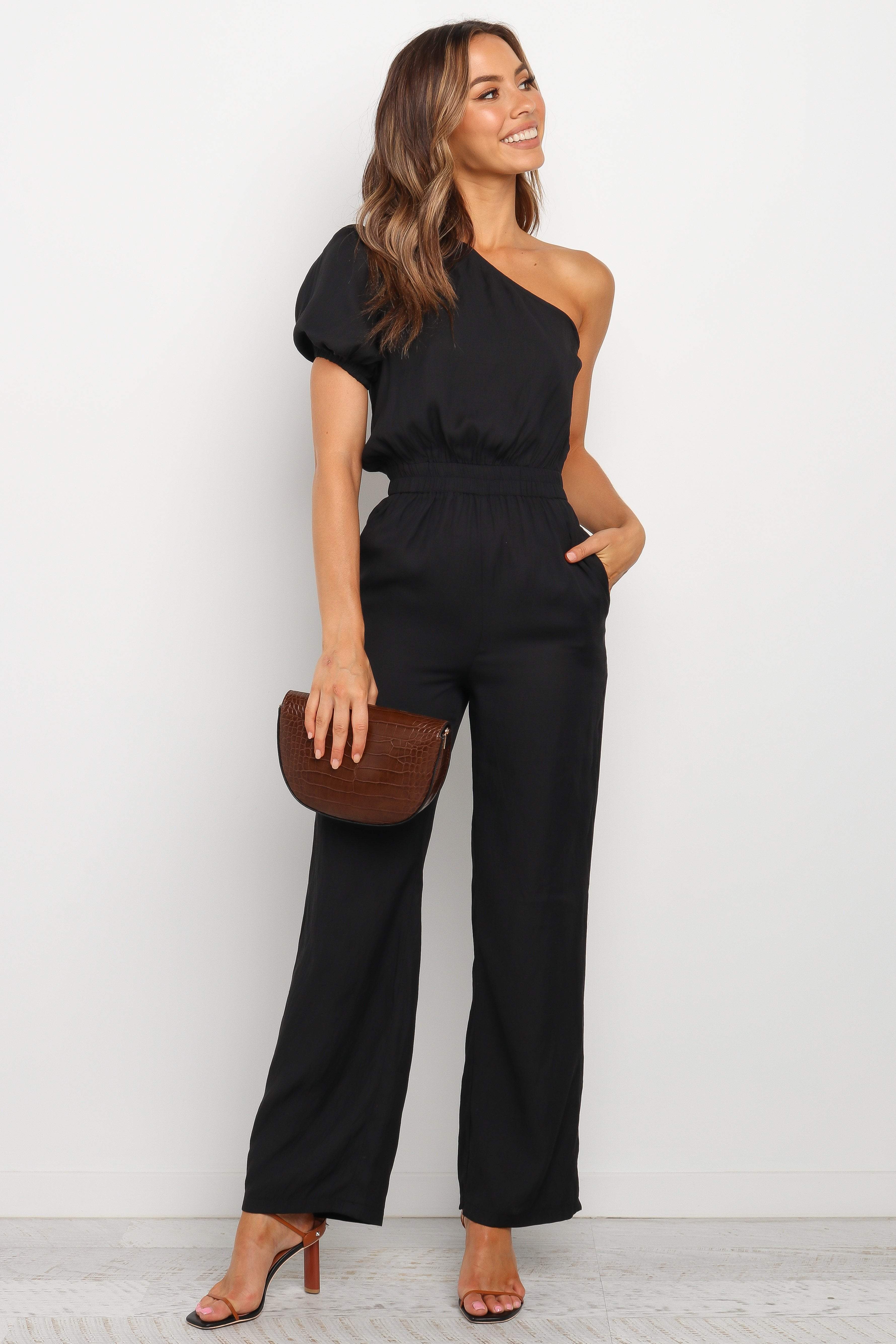 Lancey Black Jumpsuit for Women - Stylish & Comfortable One-Piece Outfit for Casual Wear, Work, and Evening Events