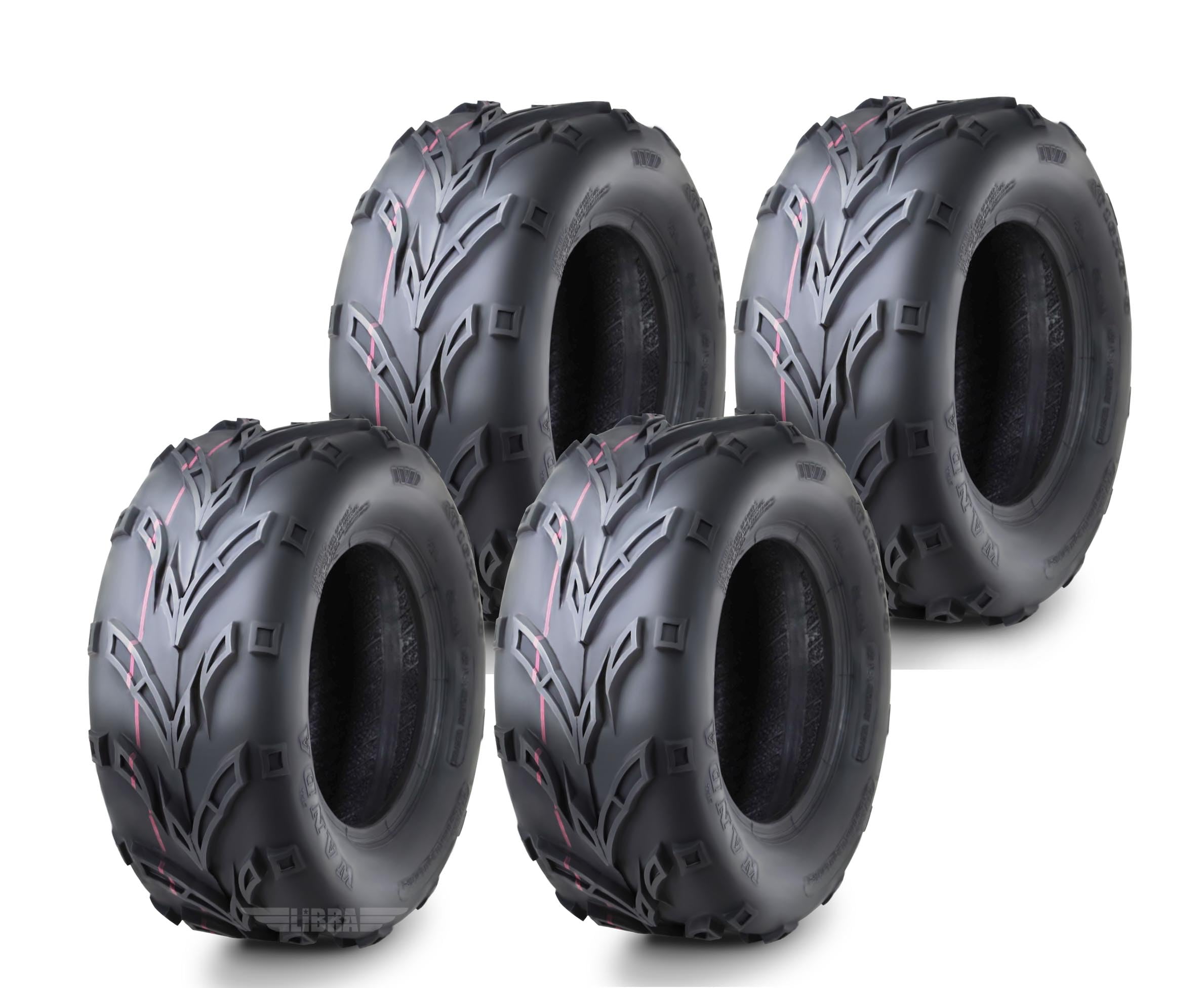 WANDA Set of 4 Sport ATV Tires 16x8-7 16x8x7 P361 10189 - Premium Go-Kart & Off-Road Tires for Racing, Trail Riding & Outdoor Adventures