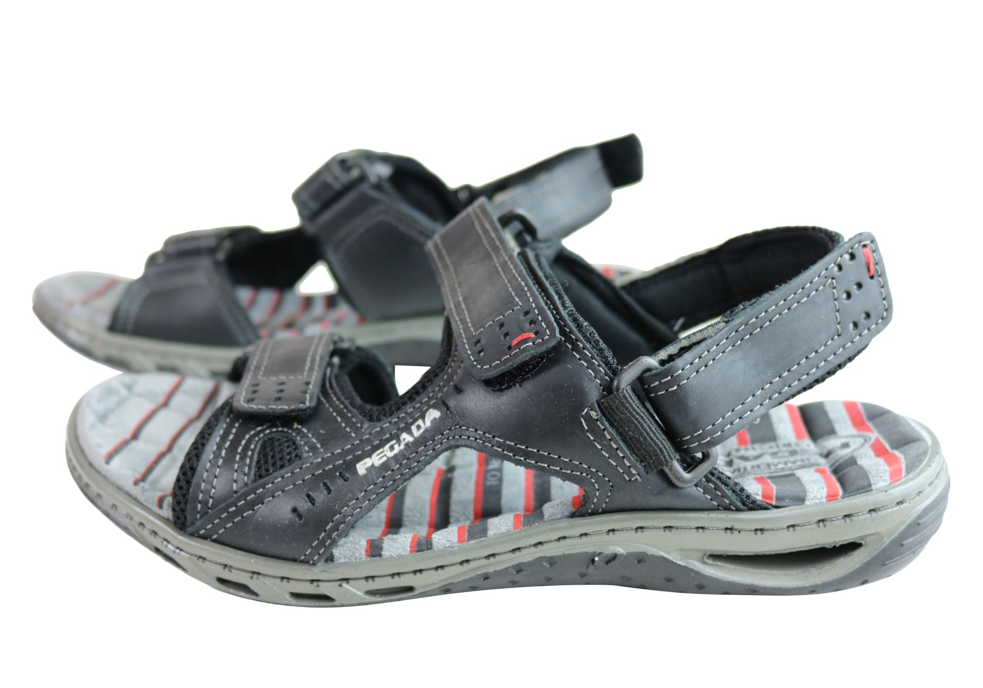 Premium Jim Men's Leather Comfortable Cushioned Sandals - Handmade in Brazil - Perfect for Summer, Beach & Casual Wear