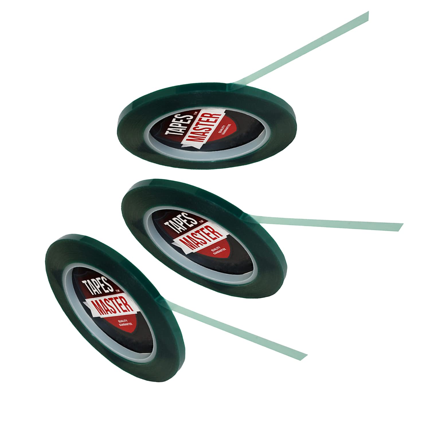 High Temperature Resistant Green Polyester Powder Coating Tape - 3 Rolls (1/4
