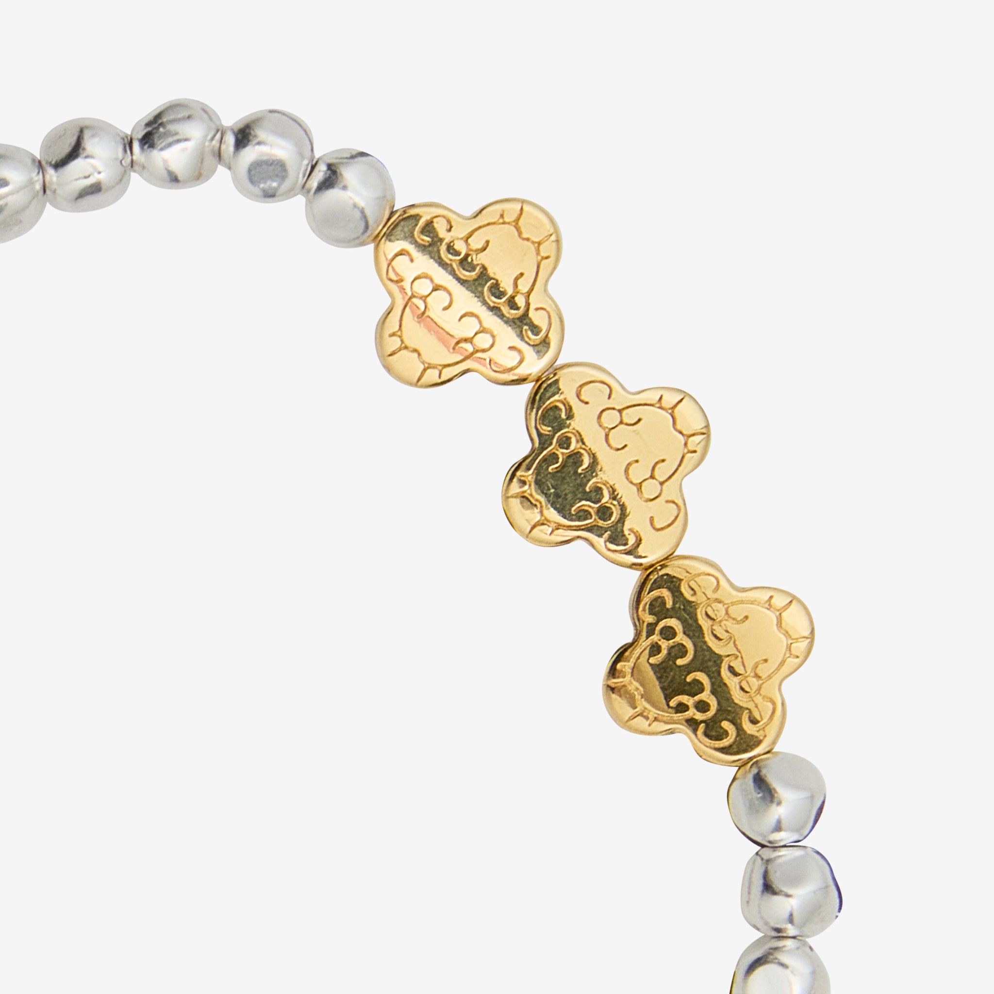 Edition No. 4 Silver & Gold Bracelet - Elegant Jewelry for Women, Perfect for Parties, Weddings & Everyday Wear
