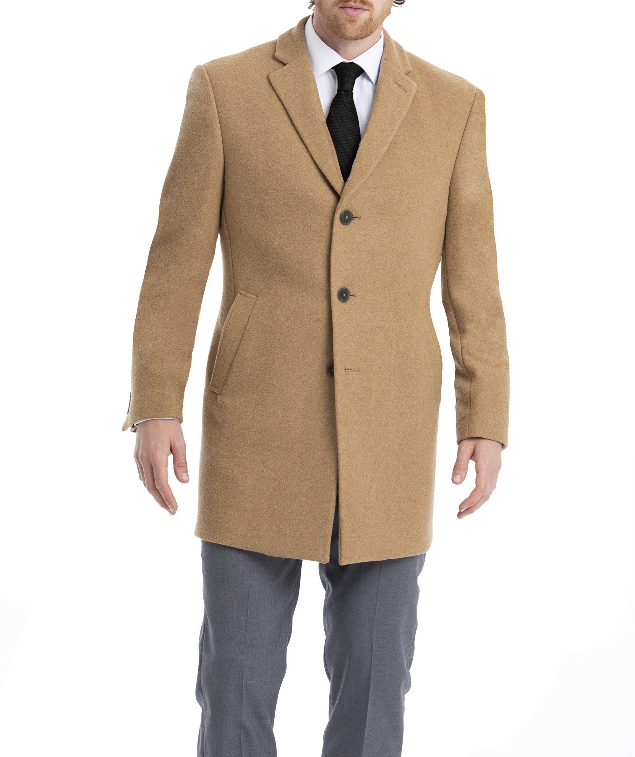 Calvin Klein Men's Slim Fit Wool Blend Overcoat Jacket - Stylish Winter Coat for Business & Casual Wear | Perfect for Office, Dates & Formal Events