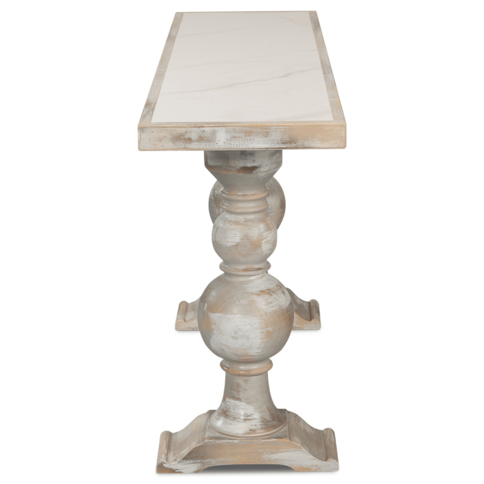 Stella Double Pedestal Console Table - Elegant Entryway Furniture for Hallway & Living Room - Perfect for Home Decor & Storage Solutions