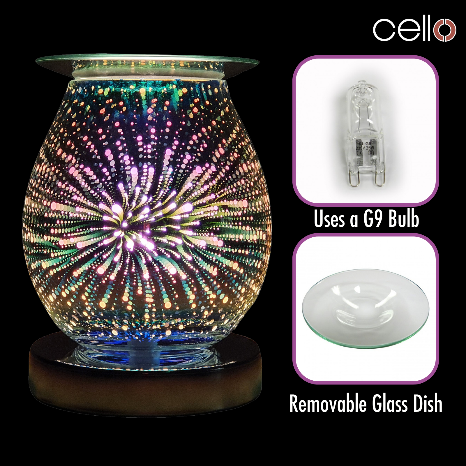 3D Pop Cello Electric Wax Warmer with Touch Control - Perfect for Aromatherapy, Home Decor, and Relaxation in Bedroom, Living Room, or Office