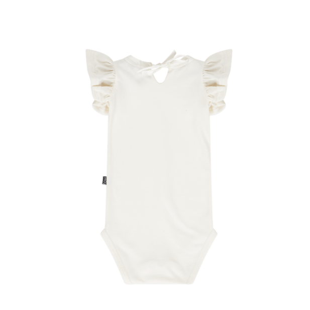 Elegant Ruffled Bodysuit in Cream - Women's Lace Lingerie for Date Night & Special Occasions
