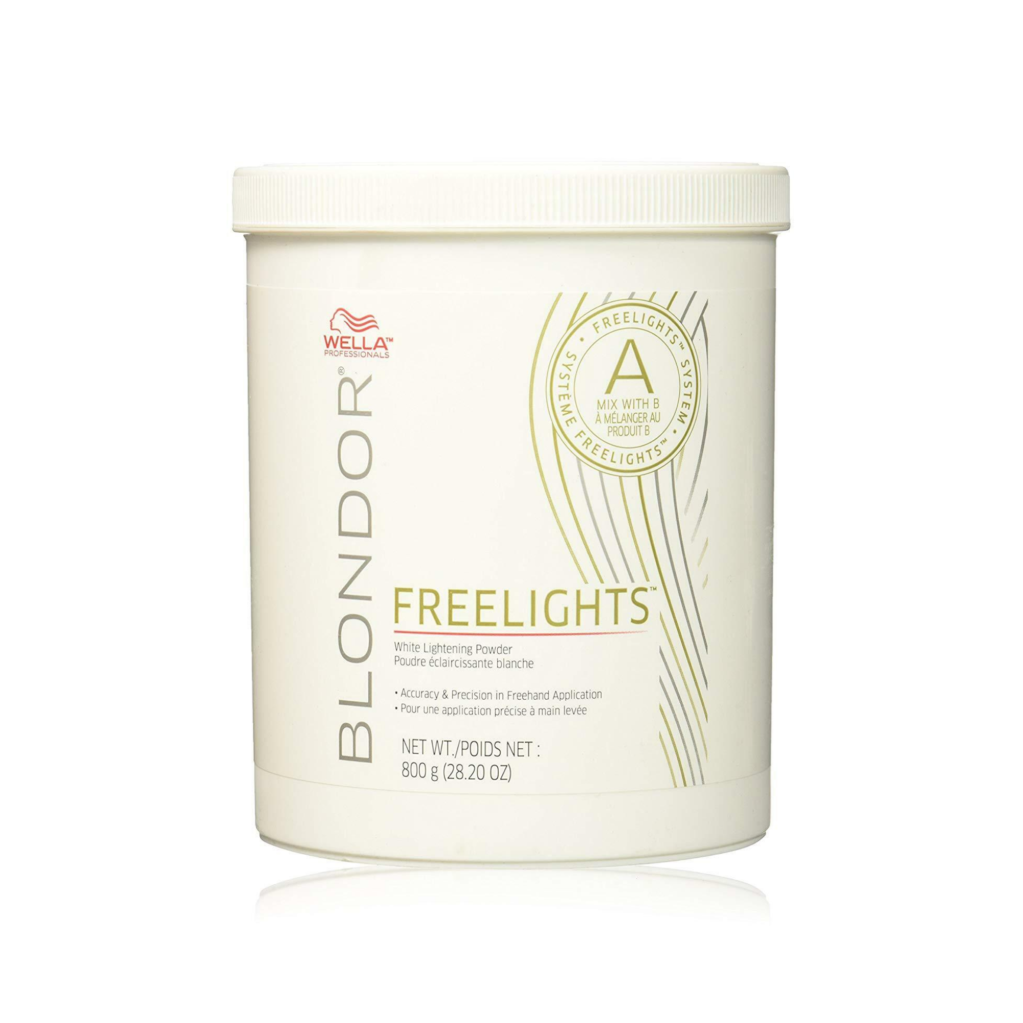 Blondor Freelights Professional Hair Lightening Powder for Salon & Home Use - Achieve Bright Blonde Highlights & Balayage - Perfect for DIY Hair Lightening & Styling