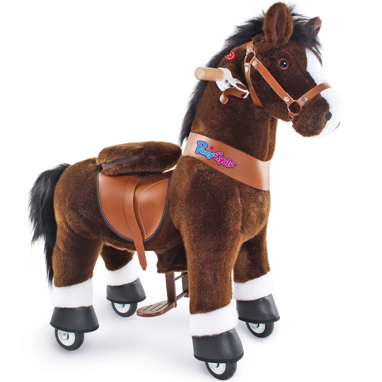 PonyCycle Classic Wooden Rocking Horse Ride-On Toy for Toddlers Age 3-5 | 30