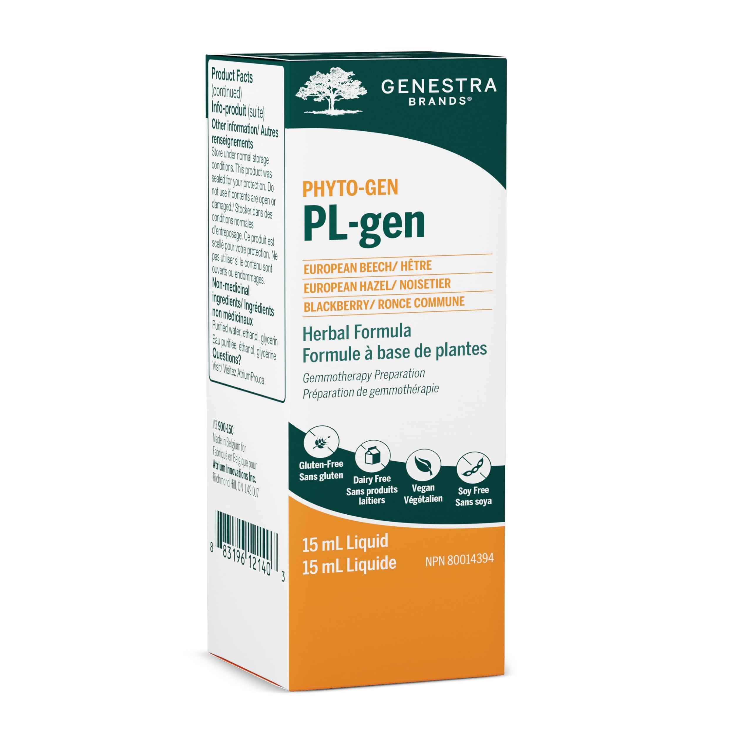 Genestra Brands Pulmo-gen Herbal Supplement with European Beech, Hazel & BlackBerry Extract | 0.5 fl oz | Immune Support & Respiratory Health | Natural Remedy for Cough & Seasonal Wellness
