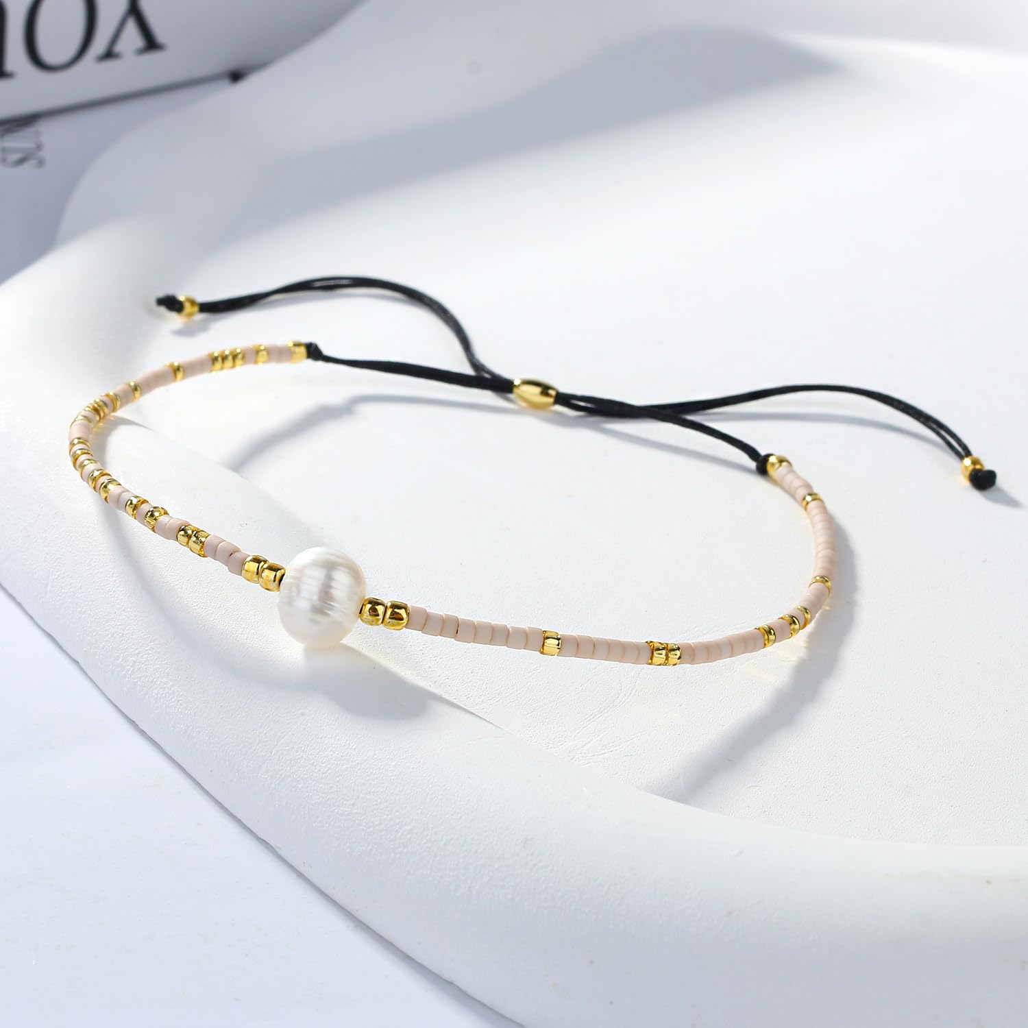 KELITCH Women's Miyuki Beaded Friendship Bracelet - Adjustable Bohemian Crystal Agate Bangle for Women & Teens | Perfect for Gifts, Parties, and Everyday Boho Style