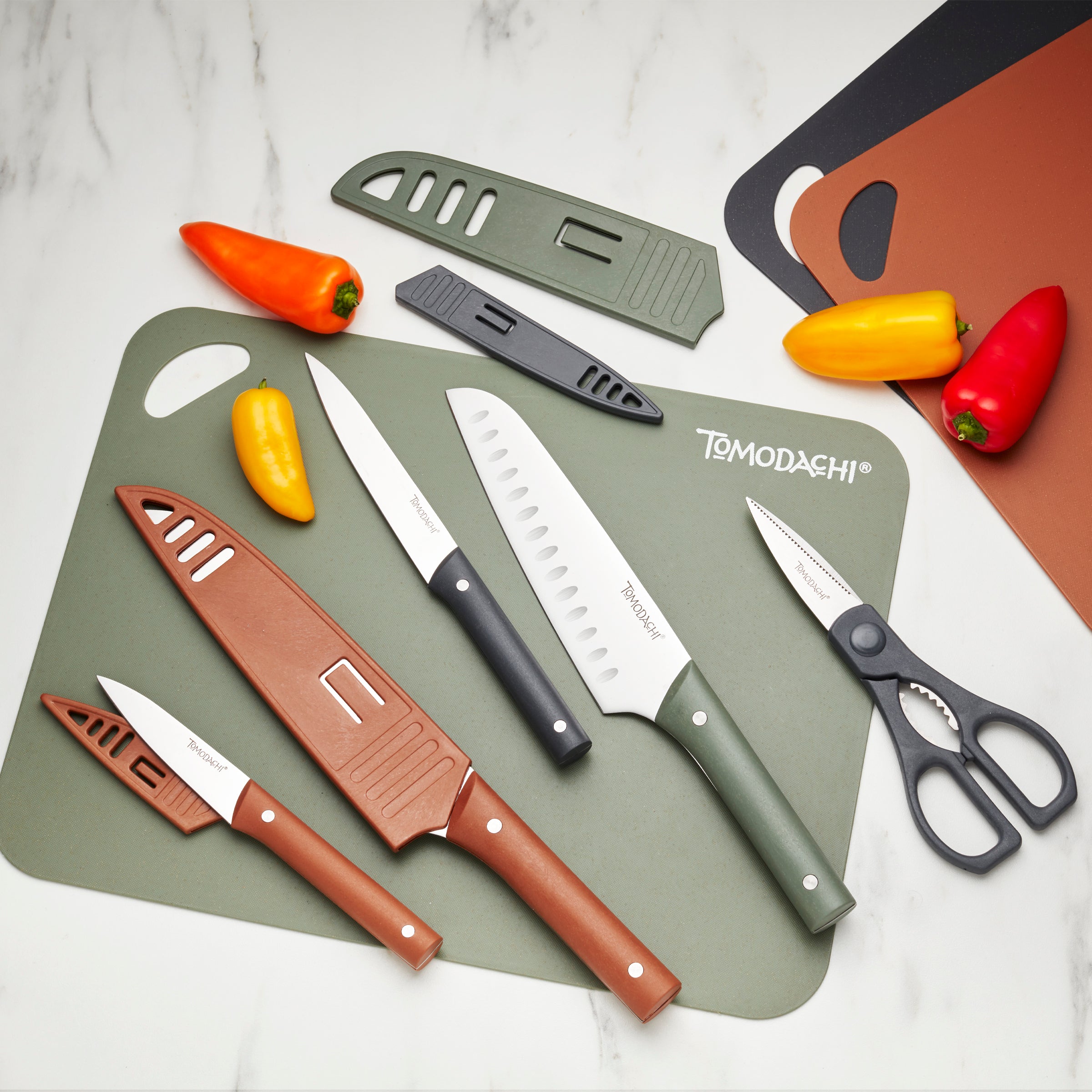 Premium Natural Harvest 12-Piece Stainless Steel Cutlery Set - Knife Fork Spoon Set for Everyday Dining, Camping & Picnics