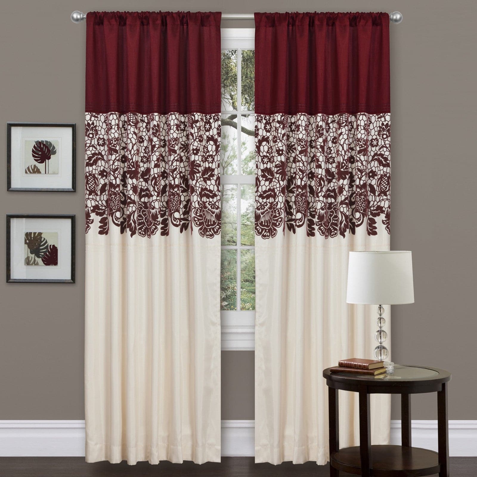 Elegant Estate Garden Window Curtains - Light Filtering & UV Protection - Perfect for Living Room, Bedroom & Patio Decor