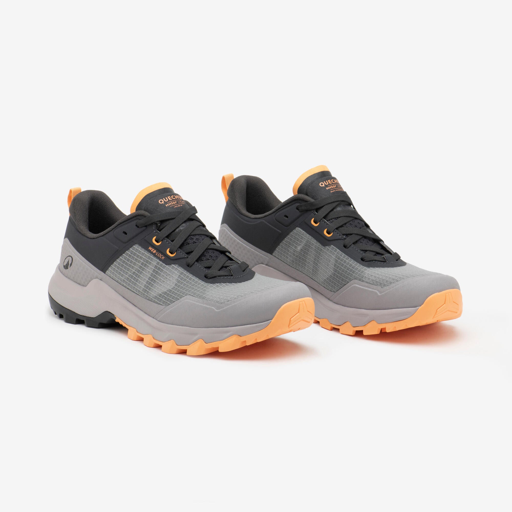 Quechua MH500 Lightweight Hiking Shoes for Men - Comfortable & Durable Outdoor Trekking Footwear for Trail Walking, Camping & Backpacking Adventures