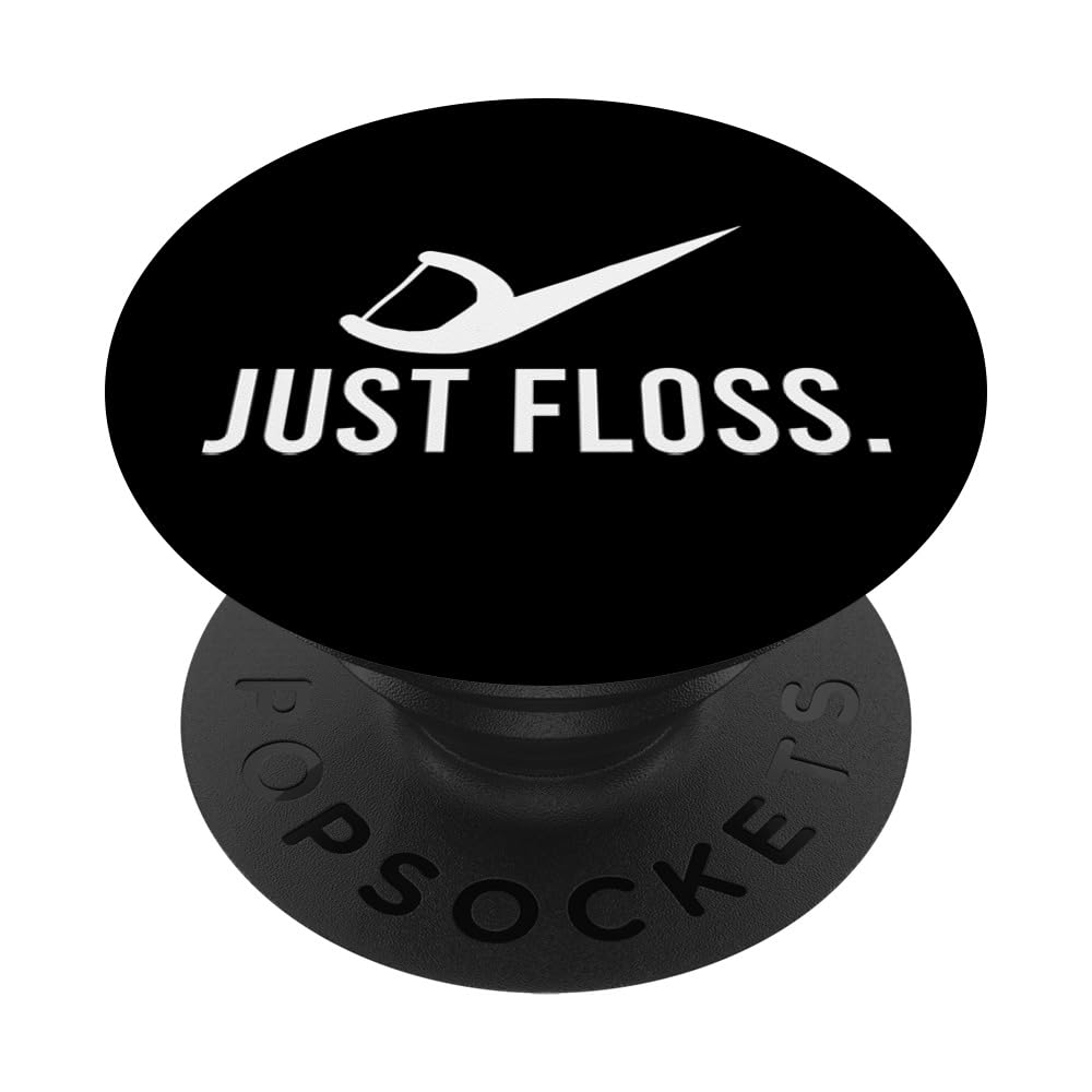 Just Floss Dental Pick Cleaner - Dentist Recommended Oral Hygiene Tool for Teeth Cleaning, Flossing & Plaque Removal - Perfect Dentist Gift & Travel Essential - PopSockets Swappable PopGrip for Phones & Tablets