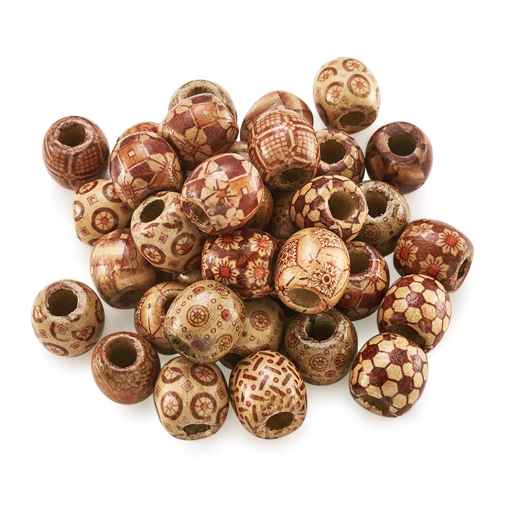 KISSITTY 200pcs Mixed Color Large Wood Beads - 16mm Round Wooden Spacer Beads for DIY Jewelry Making, Craft Projects | Perfect for Bracelets, Necklaces & Home Decor
