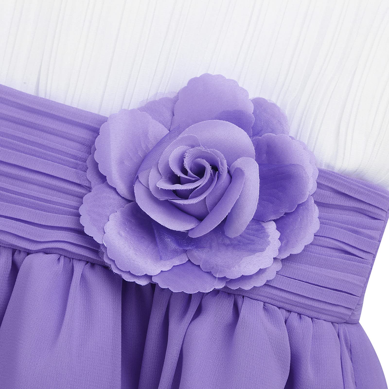 YiZYiF Girls' Pleated Chiffon Sleeveless Flower Girl Dress - Elegant Junior Bridesmaid & Wedding Party Dress for Special Occasions, Birthday Celebrations, and Pageants