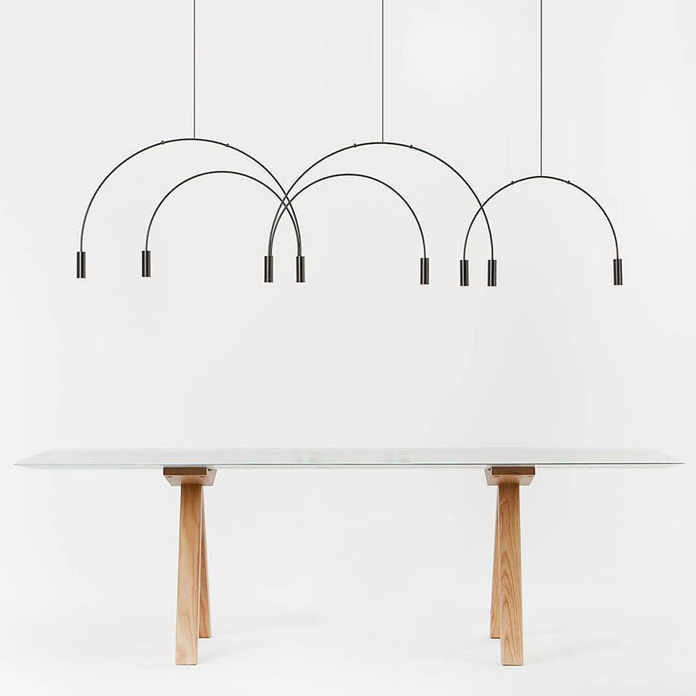 Modern Arcs Pendant Light - Sleek Contemporary Hanging Fixture for Kitchen Island, Dining Room, or Bedroom Lighting