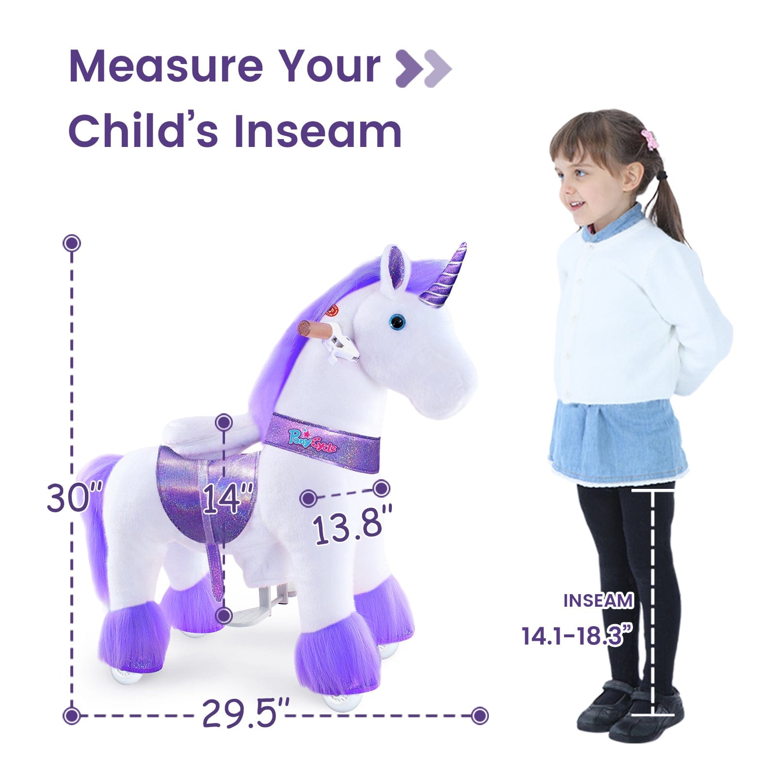 Ponycycle Ride On Toy for Kids Ages 3-5 | Interactive Rocking Horse with Wheels | Perfect for Indoor & Outdoor Play, Birthday Gifts, and Preschool Learning Activities