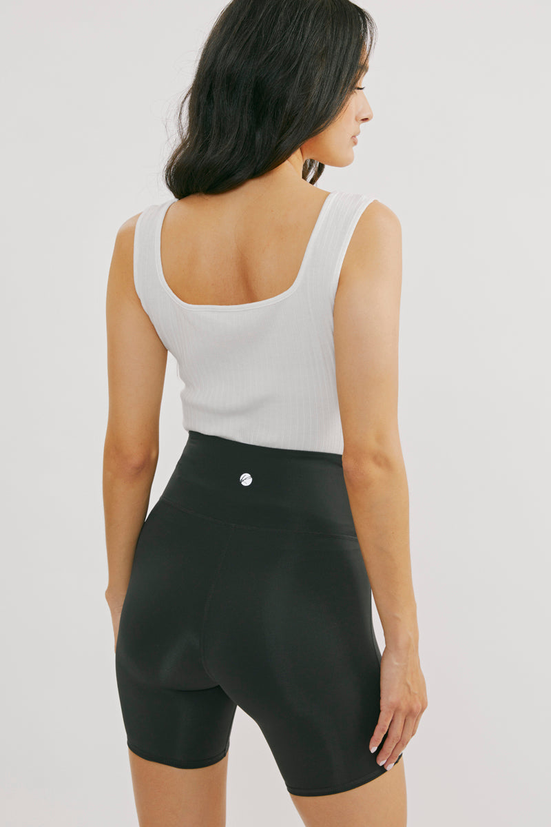 Neptune Mid Rise Active Shorts for Women - High Waist Yoga Running Workout Shorts with Pockets - Perfect for Gym, Jogging, and Lounge Wear