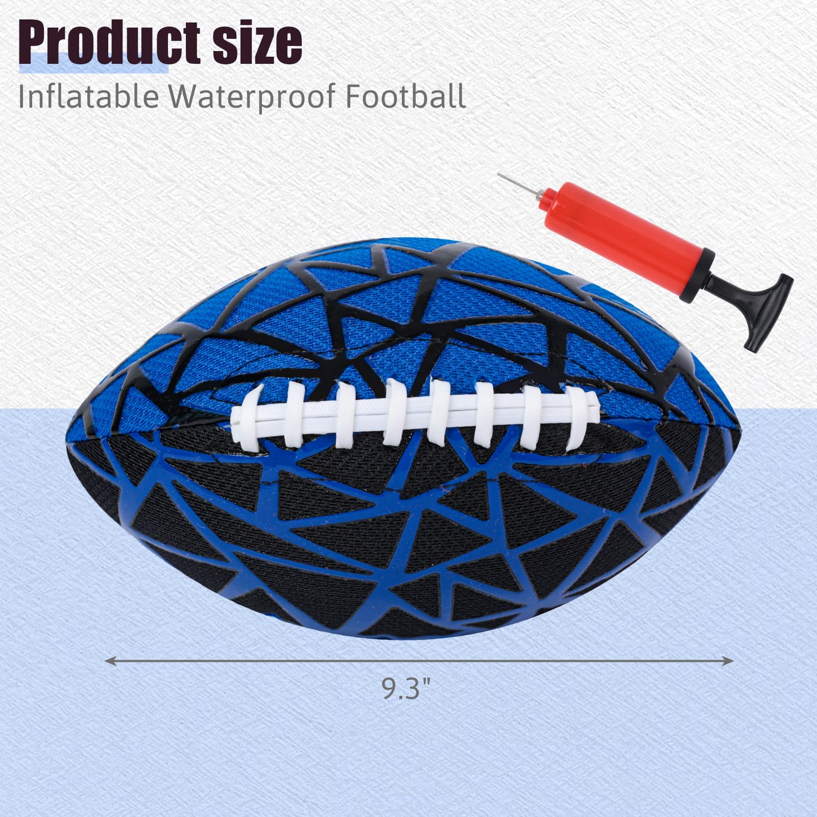 Shindel 9-Inch Inflatable Water Football for Pool & Beach - Strong Grip Fun Outdoor Game, Perfect for Kids & Family Ages 8-12, Black - Ideal for Summer Parties, Backyard Fun, and Vacation Activities