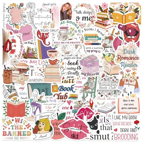 50pcs Smutty Book Lover Stickers