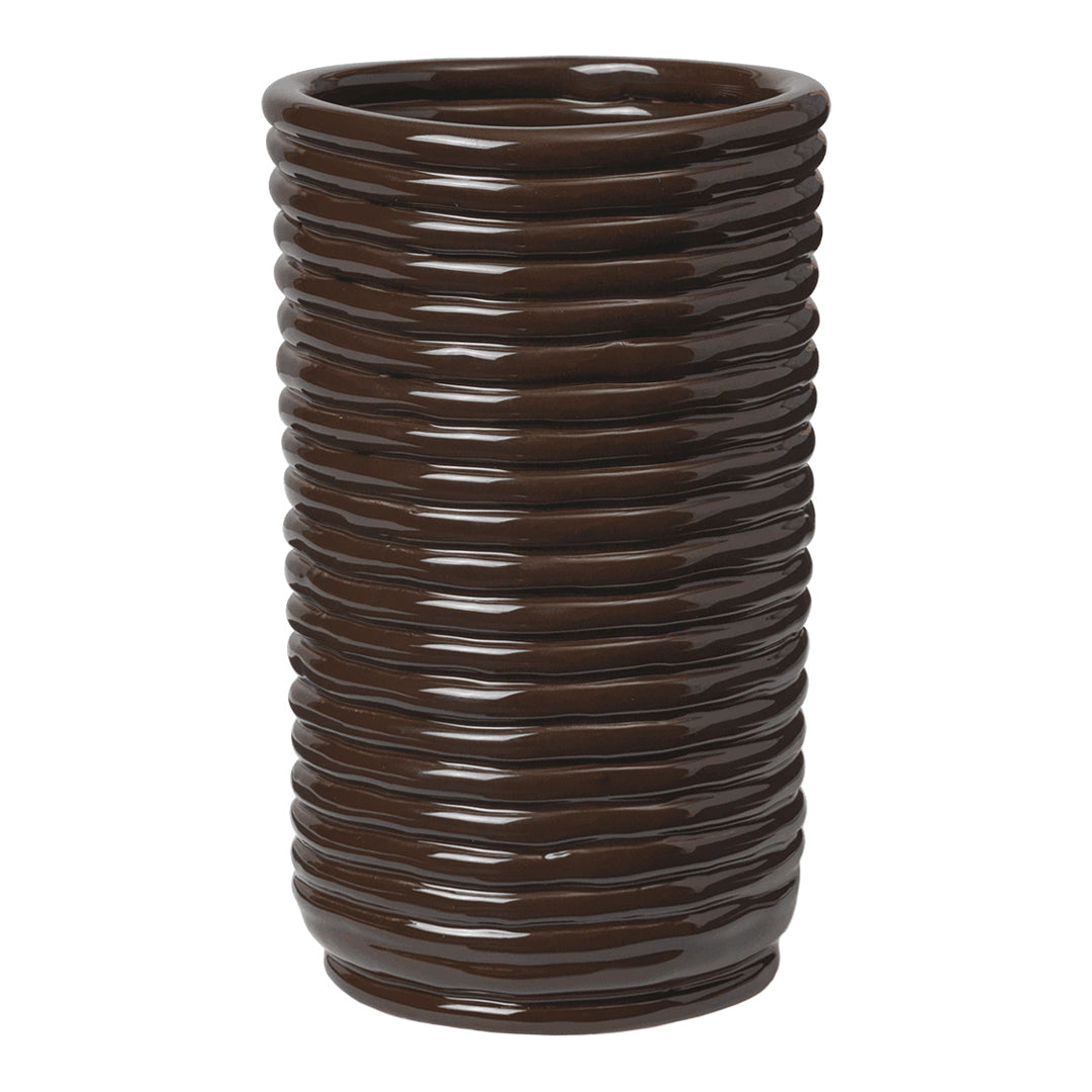 Ferm Living Kurinu Corduroy Vase - Textured Home Decor for Modern Living Rooms, Bedrooms & Office Spaces