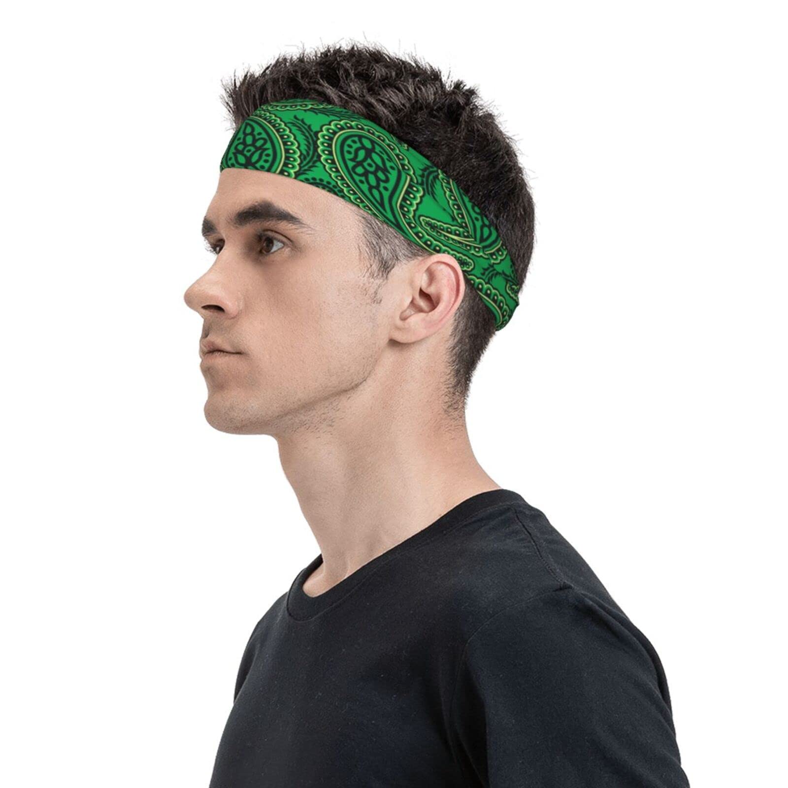 Unisex Sports Sweatband - Elastic Workout Headbands for Men & Women - Moisture Wicking Headscarf for Running, Yoga, Gym & Tennis