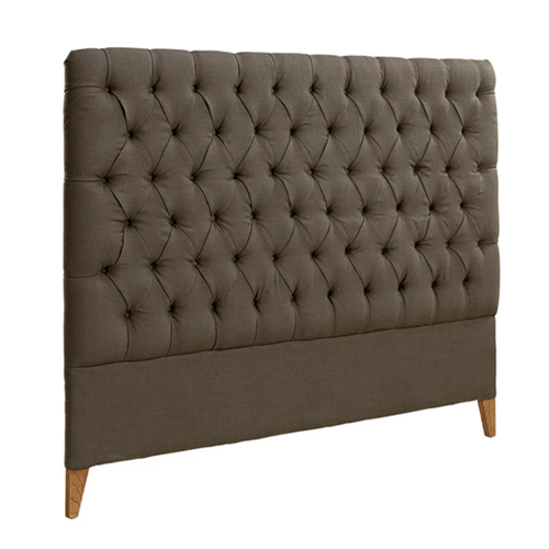 Artwood London Upholstered Headboard - Linen Brown Fabric - King & Super King Size - Perfect for Bedroom Decor & Luxury Bed Frames
