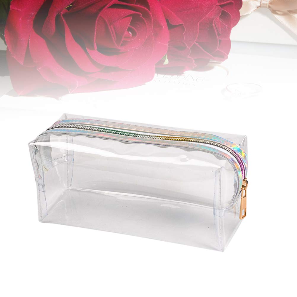 Cabilock 1pc Clear Toiletry Bag - Waterproof Makeup Organizer Pouch for Travel, Transparent Cosmetic Bag with Zipper - Perfect for TSA, Gym & Daily Essentials Storage