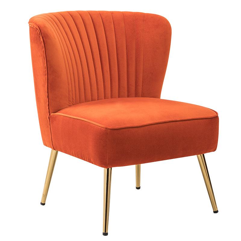 Lola Velvet Side Chair - Modern Upholstered Accent Chair for Living Room, Bedroom & Office - Soft Velvet Fabric with Sturdy Wooden Legs - Perfect for Dining, Lounge & Home Decor