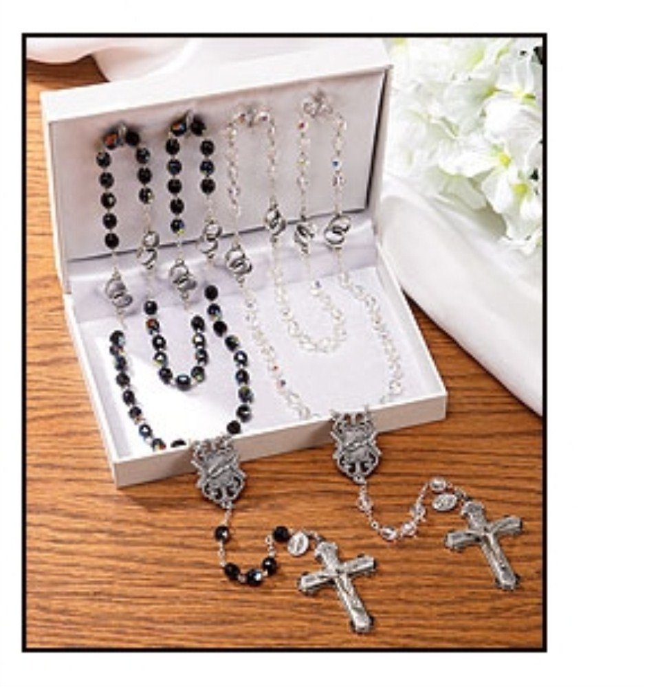Beautiful Wedding Rosary Gift Set - Handmade Beaded Catholic Rosary for Brides, Grooms & Couples - Perfect for Weddings, Anniversaries & Religious Ceremonies