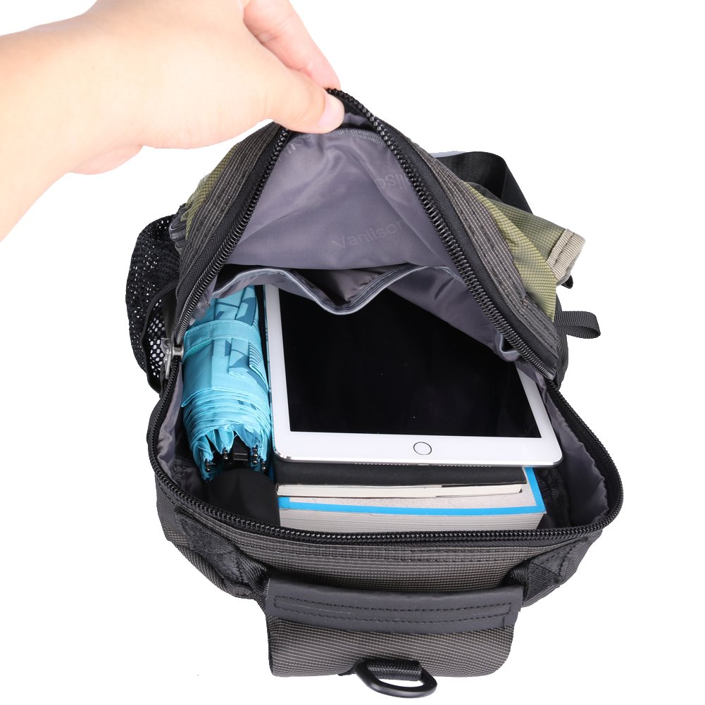 Lightweight Sling Backpack Crossbody Messenger Bag for Men & Women - Adjustable Shoulder Strap, Durable Travel Rucksack in Lake Blue - Perfect for Hiking, Commuting & Everyday Use