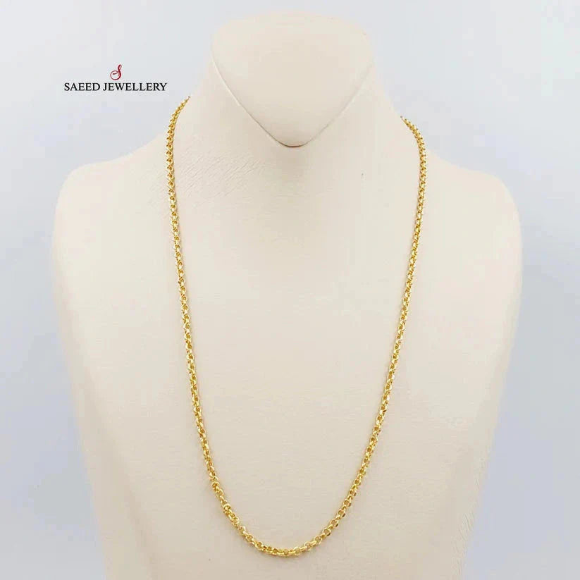 3mm Cable Link Chain Necklace 50cm - Durable Stainless Steel Jewelry for Women & Men, Perfect for Layering, Gifts & Everyday Wear