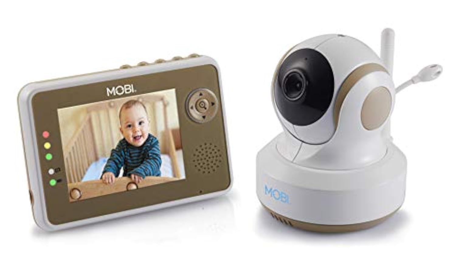 MOBI MobiCam DXR-M1 Smart Baby Monitor with Auto Tracking, Night Vision, Remote Pan-Tilt, Lullabies & Quad View - Ideal for Nursery, Daycare & Home Security Monitoring