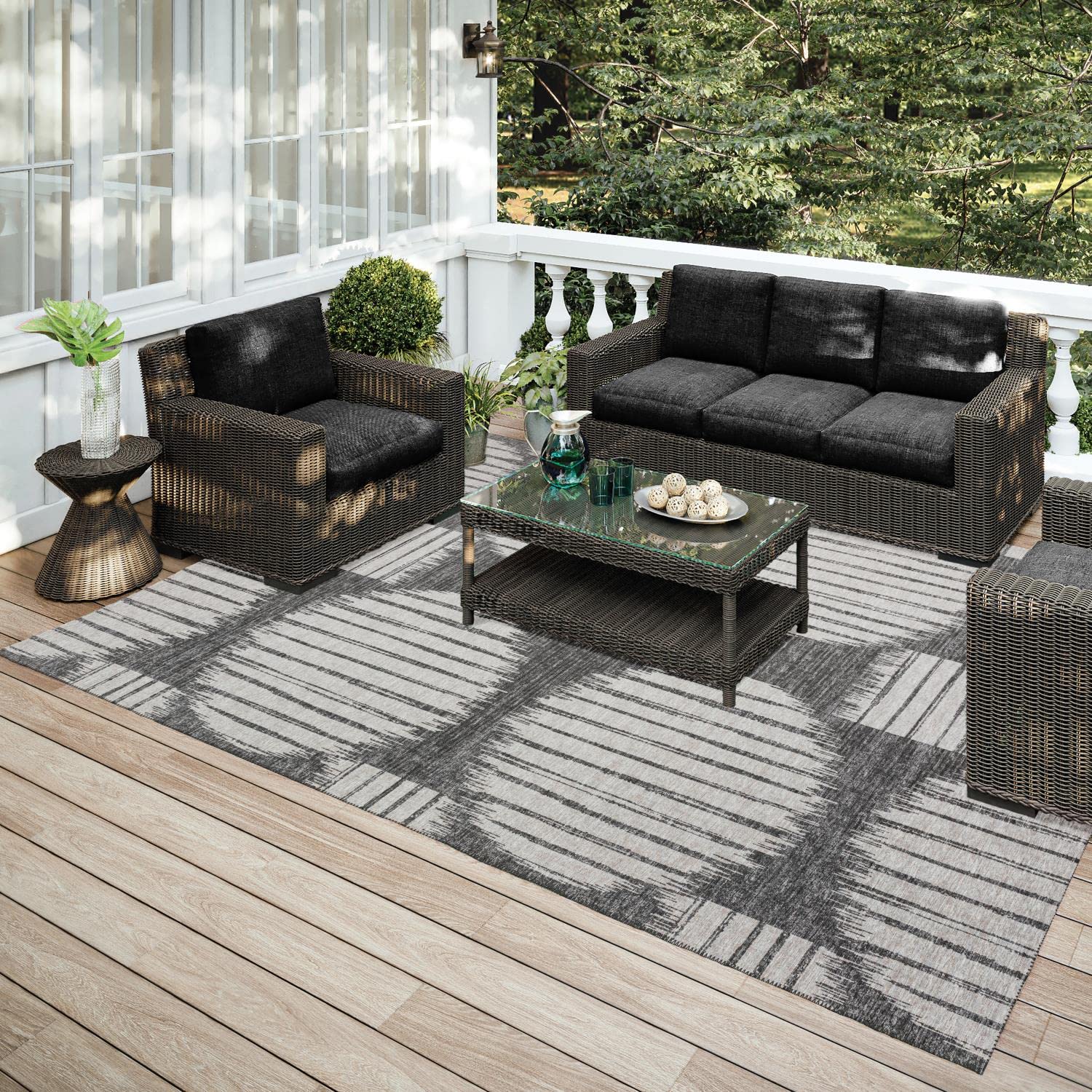 Addison Rugs Yuma AYU43 Gray 8' x 10' Area Rug - Soft Modern Indoor Carpet for Living Room, Bedroom, Dining Room & Home Decor